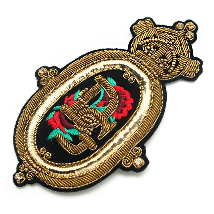 東莞廠家批發立體真金屬絲印度繡英倫風肩章胸章服裝箱包绿巨人污视频